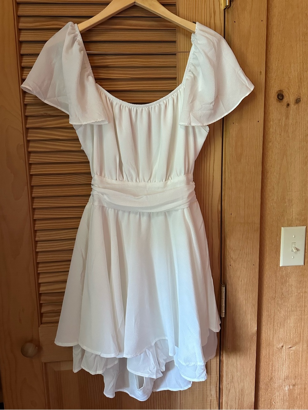 White romper dress